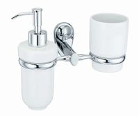 Аксесс Main K- Держатель стакана и дозатора (блистер), КЕРАМИКА, хром, WasserKRAFT арт-9289C — фото 3, Дозаторы