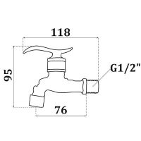 Кран для одного типа воды Maretti Avorio Бронза арт-AV33R13 — фото 2, Краны
