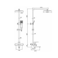 Товар: Душевая система Accoona Черная арт-A83201F - фото 4 Душевая система Accoona Черная арт-A83201F — фото 4, Душевые стойки
