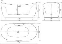 Акриловая ванна Sancos Jazz 170x80 без гидромассажа арт-FB17 — фото 3, Акриловые ванны