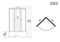 Душевая кабина Niagara Classic NG-2509-14G (100х100х215) высокий поддон(40см),стекло тонированное,4  арт-25091434G — фото 4, Душевые кабины