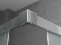 Душевой уголок Ambassador Queen 120х80 профиль Хром стекло прозрачное арт-11011106R — фото 4, Прямоугольные душевые уголки