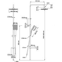Душевая система Swedbe Hermes Черная матовая арт-5105B — фото 4, Душевые стойки