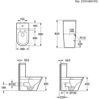 Унитаз компакт Ambassador Ritz с бачком и сиденьем Микролифт арт-237K19001RS — фото 3, Напольные унитазы