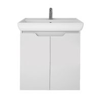 Товар: Тумба Q PLUS (D), 70 см, подвесная/напольная, 2 дверцы, с опорами, белый глянец арт-99.1005 - фото 4 Тумба Q PLUS (D), 70 см, подвесная/напольная, 2 дверцы, с опорами, белый глянец арт-99.1005 — фото 4, Тумбы под раковину