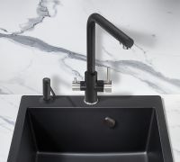 Смеситель для кухни Milacio Ultra Черный матовый арт-MCU.553.MB — фото 4, Смесители для кухни