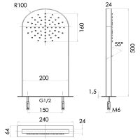 Товар: Верхний душ Remer Хром арт-350MMX - фото 2 Верхний душ Remer Хром арт-350MMX — фото 2, Верхние души