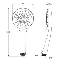Товар: Ручной душ Iddis Хром арт-0703F00i18 - фото 3 Ручной душ Iddis Хром арт-0703F00i18 — фото 3, Лейки для душа