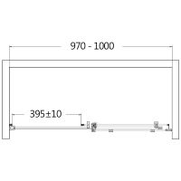 Товар: Душевая дверь AQUAme 100 профиль Хром стекло прозрачное арт-AQM4803-10 - фото 2 Душевая дверь AQUAme 100 профиль Хром стекло прозрачное арт-AQM4803-10 — фото 2, Раздвижные душевые двери