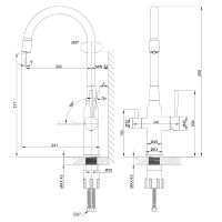 Товар: Смеситель для кухни Lemark Expert Хром Серый арт-LM5083S-Gray - фото 2 Смеситель для кухни Lemark Expert Хром Серый арт-LM5083S-Gray — фото 2, Смесители для кухни