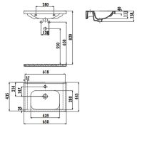 Раковина Creavit Eksen 65 Белая арт-EK065-00CB00E-0000 — фото 2, Раковины встраиваемые сверху
