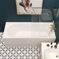 Акриловая ванна Corpa Nera Milano 170x70 без гидромассажа арт-CN05009WH — фото 6, Акриловые ванны