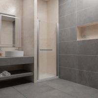 Душевая дверь  80*185 RGW PA-03 Хром/Шиншила/6 мм (770-785) арт-41080308-51 — фото 1, Распашные душевые двери