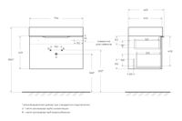 Товар: Тумба подвесная под раковину с выдвижным ящиком и внутренним ящиком CEZARES PREMIUM Plisse Ner арт-55437 - фото 2 Тумба подвесная под раковину с выдвижным ящиком и внутренним ящиком CEZARES PREMIUM Plisse Ner арт-55437 — фото 2, Тумбы под раковину