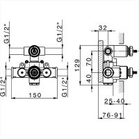 Скрытая часть для смесителя Cisal G 1/2 арт-ZA01810104 — фото 2, Комплектующие для смесителей