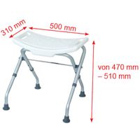 Табурет в ванную Ridder Assistent Белый Хром арт-А0050301 — фото 2, Сиденья