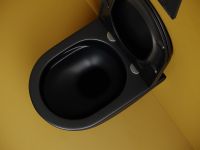 Унитаз Ceramicanova Vogue подвесной Черный матовый с сиденьем Микролифт арт-CN4008TMB — фото 14, Подвесные унитазы