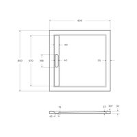 Поддон из искусственного мрамора CEZARES арт-TRAY-AS-A-80-30-W — фото 3, Душевые поддоны из литьевого мрамора