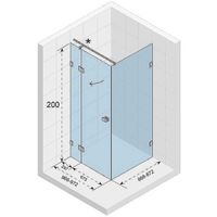 Душевой уголок Riho SZ Scandic NXT X203 97х87 P (GX00073C2) профиль Хром стекло прозрачно арт-G001060120 — фото 2, Прямоугольные душевые уголки