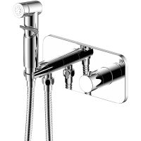 Гигиенический душ со смесителем Rossinka с термостатом Хром арт-X25-59 — фото 1, Гигиенические души