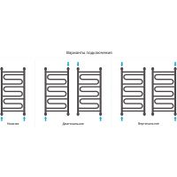 Водяной полотенцесушитель Сунержа Элегия+ 800х400 Черный матовый арт-31-0205-8040 — фото 2, Водяные полотенцесушители