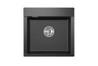 Granula-ES- (чёрный металлик), кухонная мойка, кварц ESTETICA арт-5201, ШВАРЦ — фото 2, Кухонные мойки