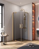 Душевой уголок CEZARES арт-SLIDER-A-2-70/80-GRIGIO-BORO — фото 1, Квадратные душевые уголки