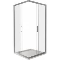 Душевой уголок Good Door Latte CR-100-C-WE 100x100 профиль Белый стекло прозрачное арт-ЛА00007 — фото 3, Квадратные душевые уголки