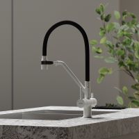 Товар: Смеситель для кухни Sancos Dora Белый гранит Черный арт-SC4003GR - фото 3 Смеситель для кухни Sancos Dora Белый гранит Черный арт-SC4003GR — фото 3, Смесители для кухни