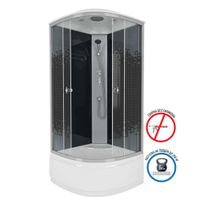 Душевая кабина Niagara Eco NG-7507-14BLACK (80х80х215) высокий поддон(40см),стекло мозаика,4 места арт-7507.0 — фото 1, Душевые кабины