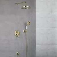 Товар: Душевая система Rose R02E Золото арт-R0235E - фото 3 Душевая система Rose R02E Золото арт-R0235E — фото 3, Встраиваемые душевые комплекты