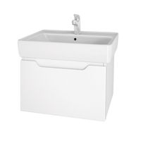 Тумба TINY, 50 см, подвесная, 1 ящик, белый глянец арт-99.1901 — фото 1, Тумбы под раковину