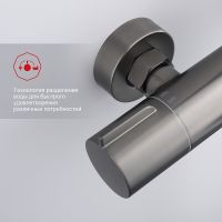 Товар: Душевая система Raglo Графит матовый арт-R20.24.09 - фото 6 Душевая система Raglo Графит матовый арт-R20.24.09 — фото 6, Душевые стойки