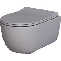 Унитаз Ambassador Abner подвесной Серый матовый с сиденьем Микролифт арт-103T20301R-102T20301S — фото 1, Подвесные унитазы