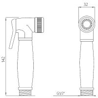 Гигиенический душ Melodia della vita Retro Хром арт-MKP24001 — фото 2, Гигиенические души