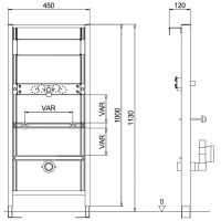 Инсталляция Aquanika Basic для писсуара Синяя арт-10.711.450.00.00 — фото 2, Инсталляции для писсуаров