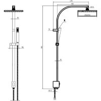 Товар: Душевая система E.C.A. Tiera Хром арт-102158012EX - фото 2 Душевая система E.C.A. Tiera Хром арт-102158012EX — фото 2, Душевые стойки