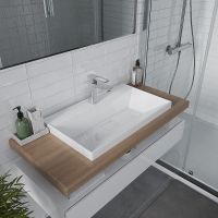 Раковина Madera Classica Slim 60 Белая арт-4627173210874 — фото 2, Раковины встраиваемые сверху