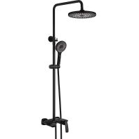 Душевая система Rose R11H Черная матовая арт-R1136H — фото 1, Душевые стойки