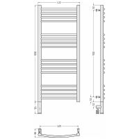 Электрический полотенцесушитель Сунержа Богема 3.0 1000x400 L Белый арт-12-5802-1040 — фото 3, Электрические полотенцесушители