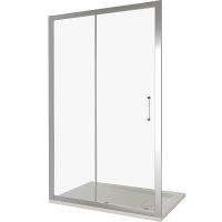 Душевая дверь Good Door Latte WTW-140-C-WE 140 профиль Белый стекло прозрачное арт-ЛА00011 — фото 1, Раздвижные душевые двери