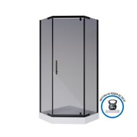 Душевой уголок Niagara Eco NG-009-14DT (90х90х195) низкий поддон(13см),черный,стекло тонированное,2  арт-_0091432DT — фото 5, Душевые уголки трапеция