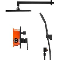 Душевая система Swedbe Platta Черная матовая арт-5555B — фото 6, Встраиваемые душевые комплекты