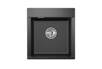 Granula-ES- (чёрный металлик), кухонная мойка, кварц ESTETICA арт-4701, ШВАРЦ — фото 2, Кухонные мойки