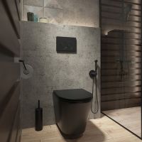 Клавиша смыва Iddis Unisteel Черная матовая арт-UNS01MBi77 — фото 3, Кнопки смыва