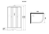 Товар: Душевая кабина Niagara Eco (120х80х215) средний поддон(26см),стекло тонированное,4 ме арт-E120/80/26L/TN - фото 4 Душевая кабина Niagara Eco (120х80х215) средний поддон(26см),стекло тонированное,4 ме арт-E120/80/26L/TN — фото 4, Душевые кабины