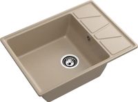 GRANFEST Мойка VERTEX 680L 1-чаша+крыло 680*500мм песочный арт.GF- арт-V-680L песочный — фото 1, Кухонные мойки