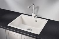 Granula- (БЕЛЫЙ), кухонная мойка, кварц арт-6001, АРКТИК — фото 2, Кухонные мойки