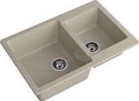 GRANFEST Мойка PRACTIK 780K 2 чаши 780*510мм топаз арт.GF- арт-P-780K топаз — фото 1, Кухонные мойки