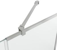 Шторка на ванну D&K Matrix 90 профиль Хром стекло прозрачное арт-DG1109001 — фото 3, Шторки для ванной распашные